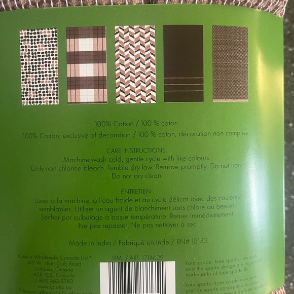 LAST SET!!! ♠️Kate Spade Kitchen Towels - Espresso - Picture 9 of 9